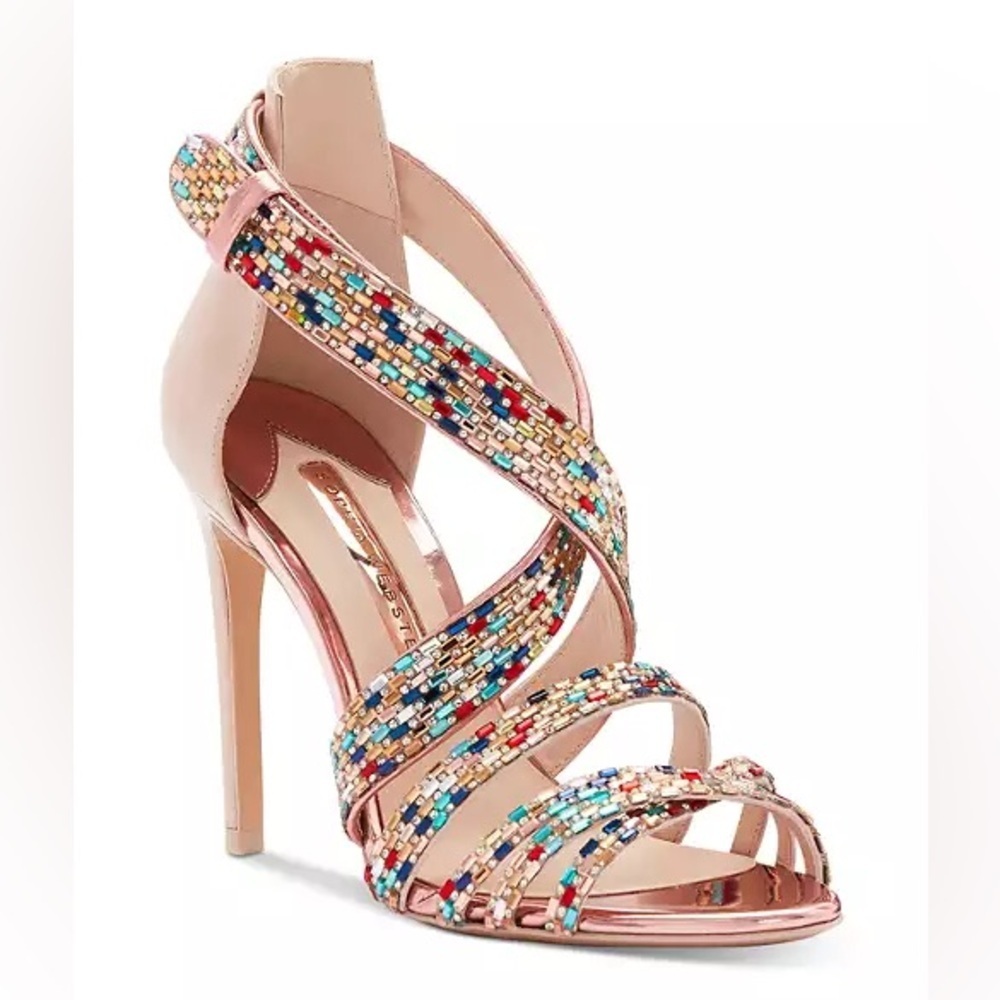 Sophia Webster Women's Danae 100 Embellished High Heel Sandals EU 37 1/2 US 7